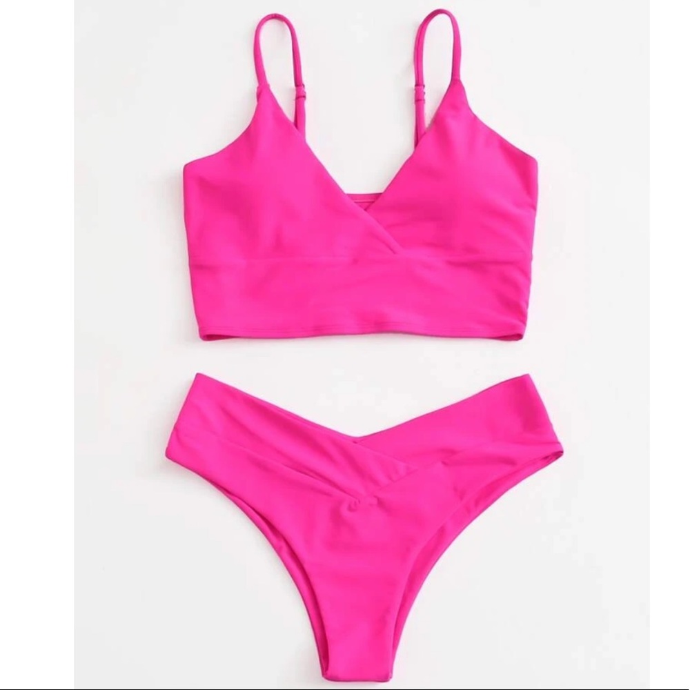 Surplice Neck Bikini Swimsuit